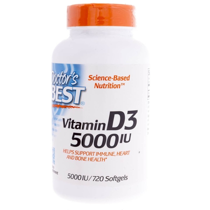 Хранителни добавки DOCTOR'S BEST Витамин D3 5000 IU, 720 капсули