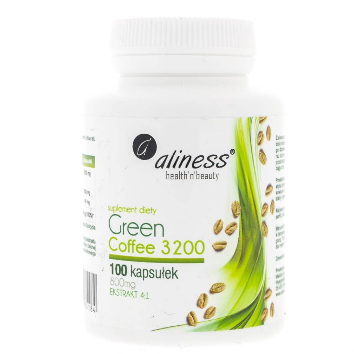 Supliment nutritiv, MedicaLine, Aliness Green Cofee 3200, 100 capsule
