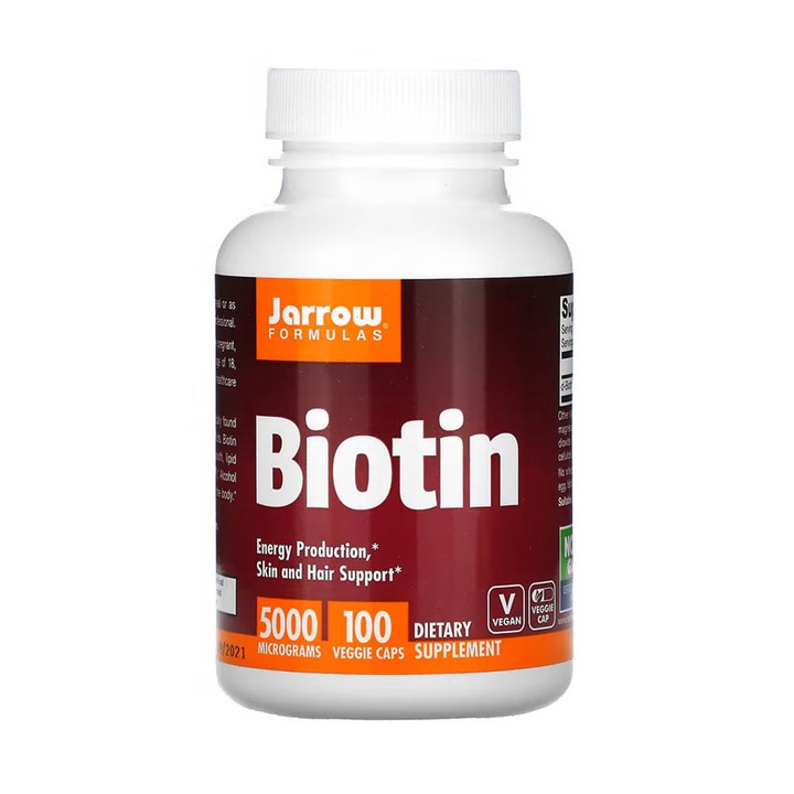 Biotina, (Vitamina B7) 5000 mcg, Jarrow Formulas, 100 capsule