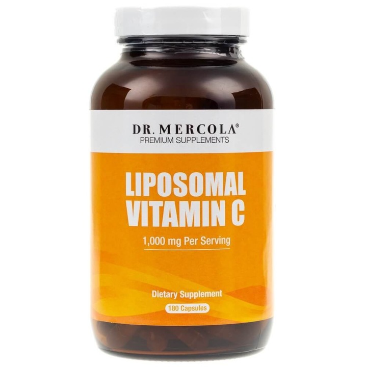 Хранителни добавки Dr. Mercola Liposomal Vitamin C, 180 капсули
