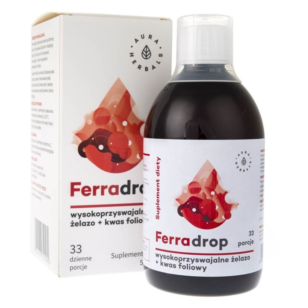 Supliment alimentar, Fier+acid folic, 500 ml. Aura Herbals