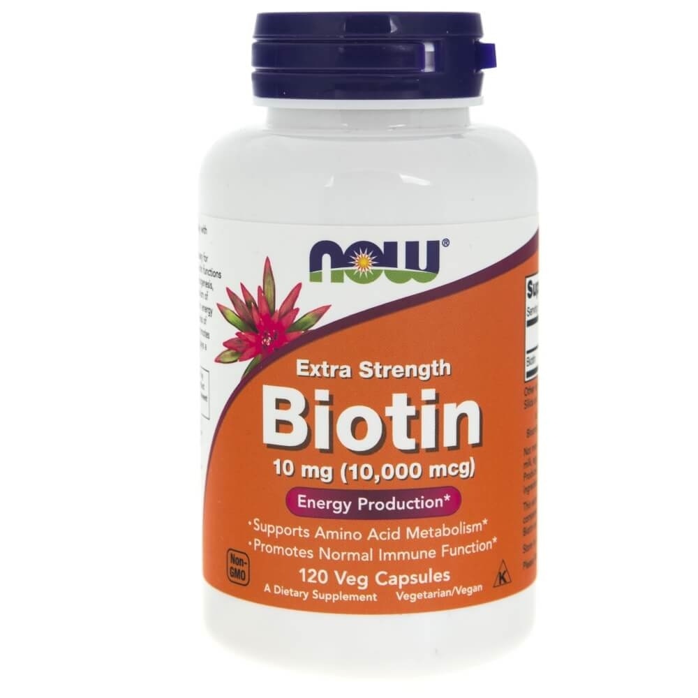 Биотин, Now Foods, 10000mcg, 120 капсули - eMAG.bg
