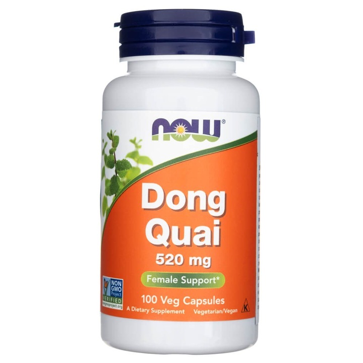 Dong Quai Organic (Angelica Sinesis) 520mg, Now Foods Sprijin pentru femei 100 capsule