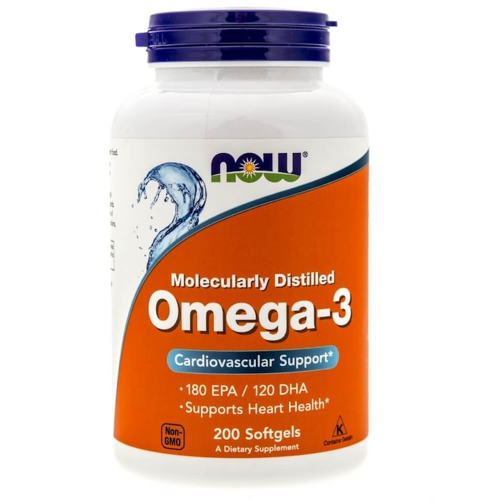 Omega 3, Now Foods, 200 capsule