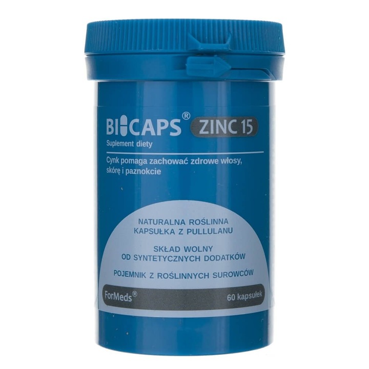 ForMeds BICAPS ZINC 25 (Zinc + Copper + Inulin) - 60 vegan capsules