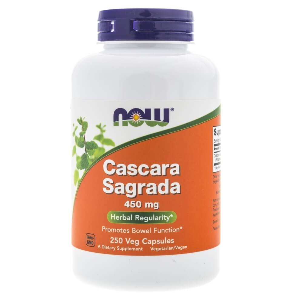 Suplimente nutritive Now Foods Cascara Sagrada, 450 mg, 250 capsule