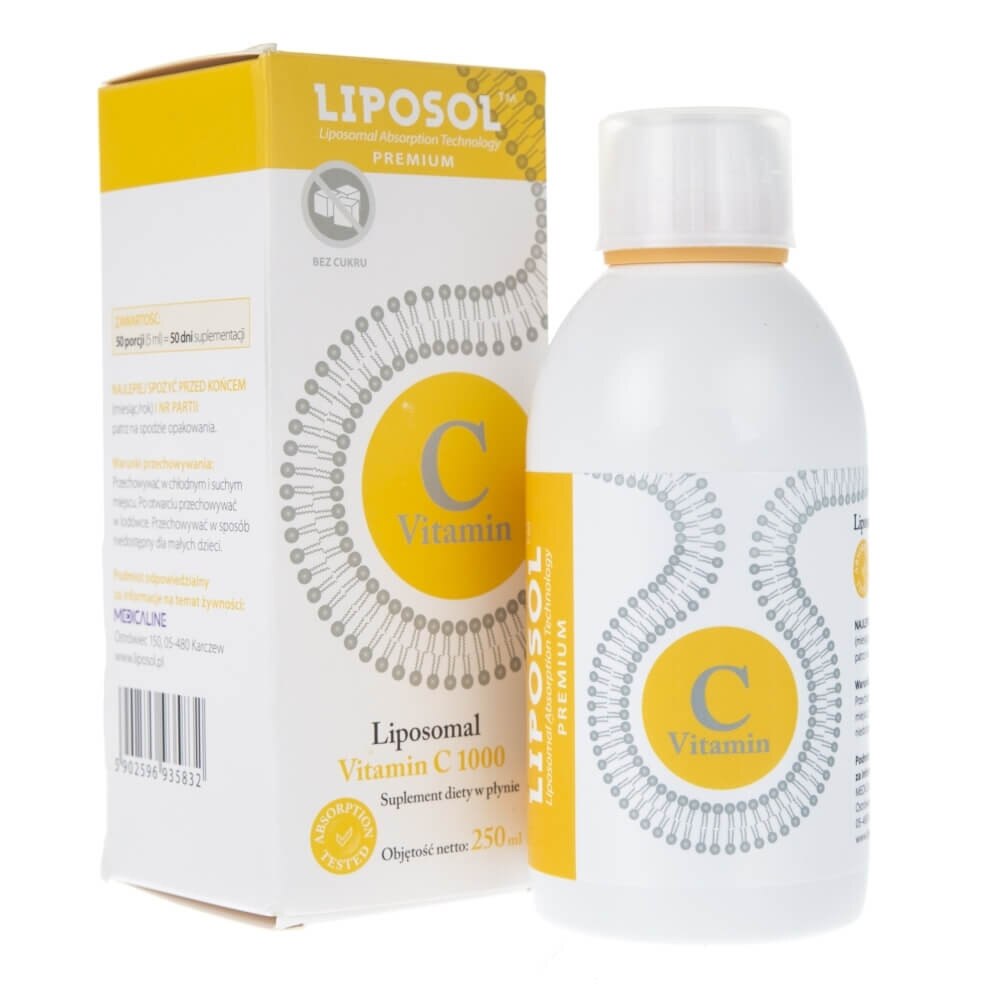 Liposomal Vitamina C 1000, Suplimente nutritive, MedicaLine, 250 ml