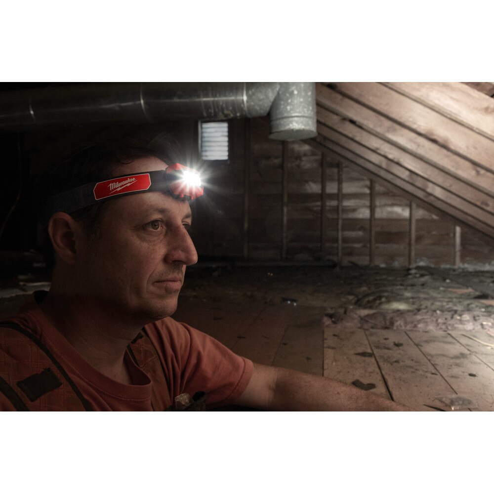 Lanterna de cap 350 Lumeni, HL2-LED pentru casca, 3 baterii alkaline AAA incluse, Milwaukee