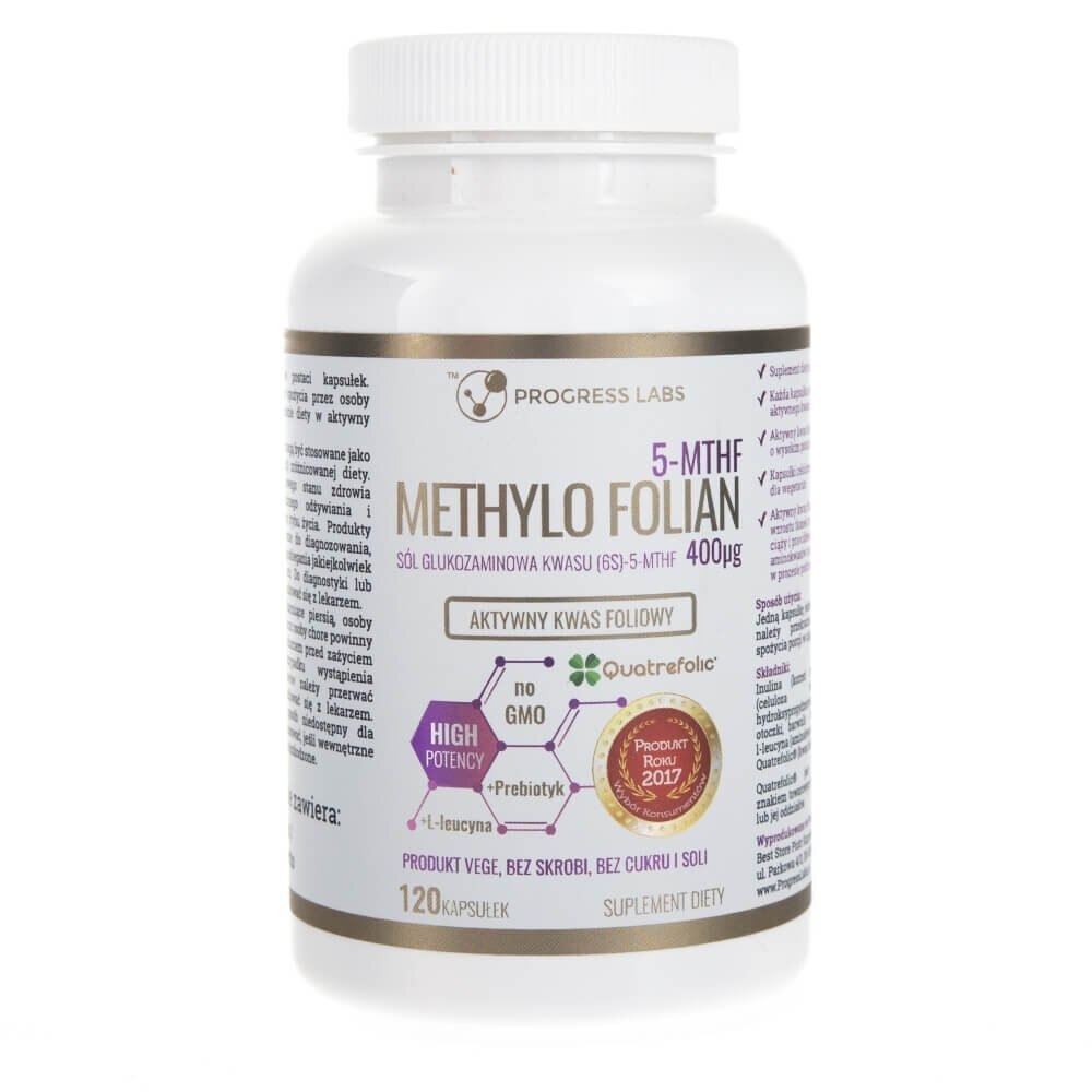 Suplimente nutritive Acid Folic, Progress Labs, 120 de capsule