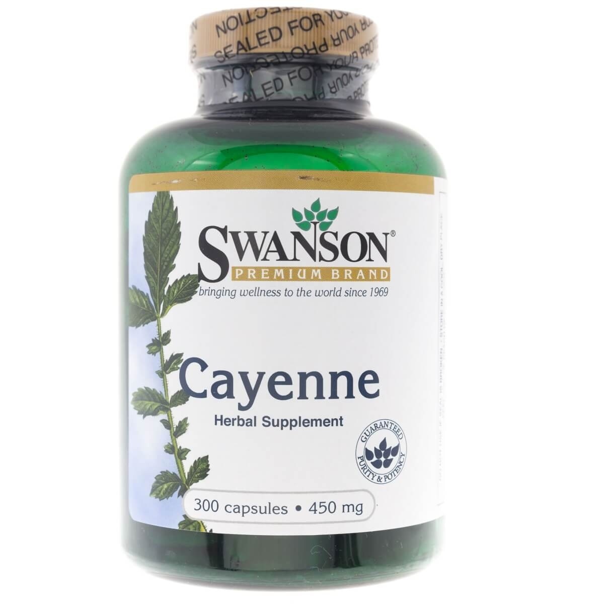 Suplimente nutritive Cayenne, Swanson, 300 capsule