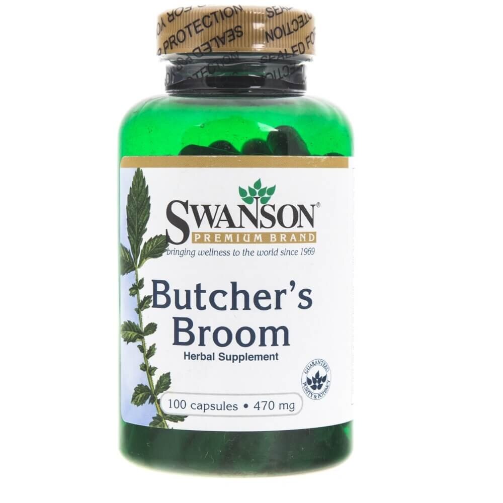 Butcher Broom, 100 Capsule, 470 mg, Swanson