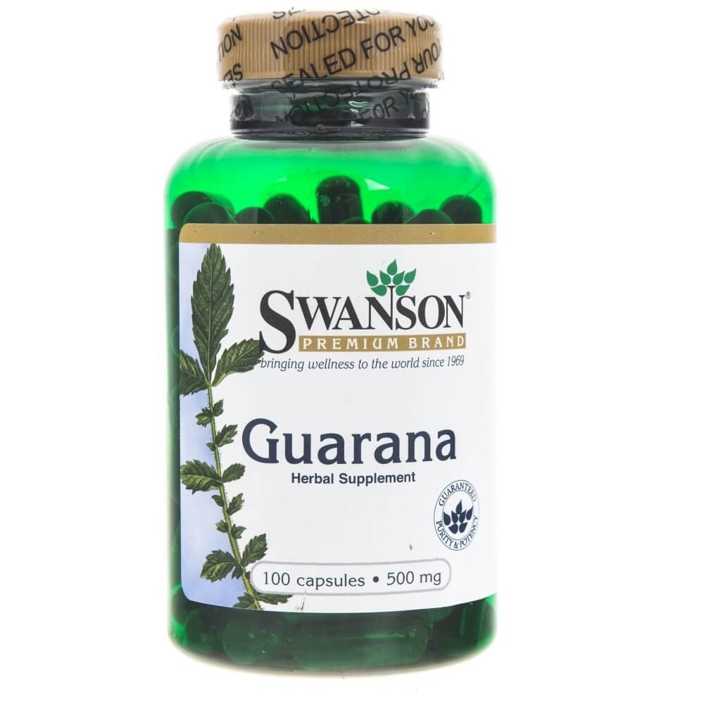 Supliment nutritiv din guarana, 100 Capsule, 500 mg, Swanson
