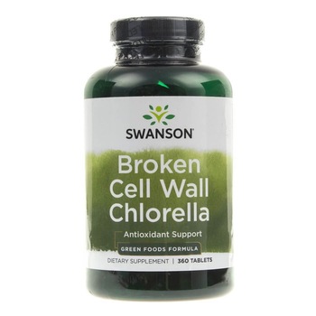 Supliment nutritiv chlorella, 360 Tablete, Swanson Supliment nutritiv chlorella, 360 Tablete, Swanson