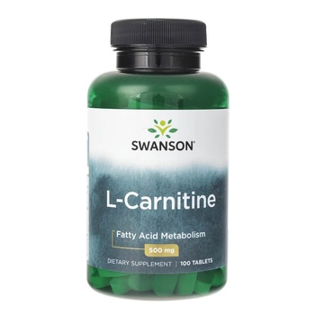 Suplimente nutritive cu L-carnitina, Swanson, 500mg, 100 comprimate Suplimente nutritive cu L-carnitina, Swanson, 500mg, 100 comprimate