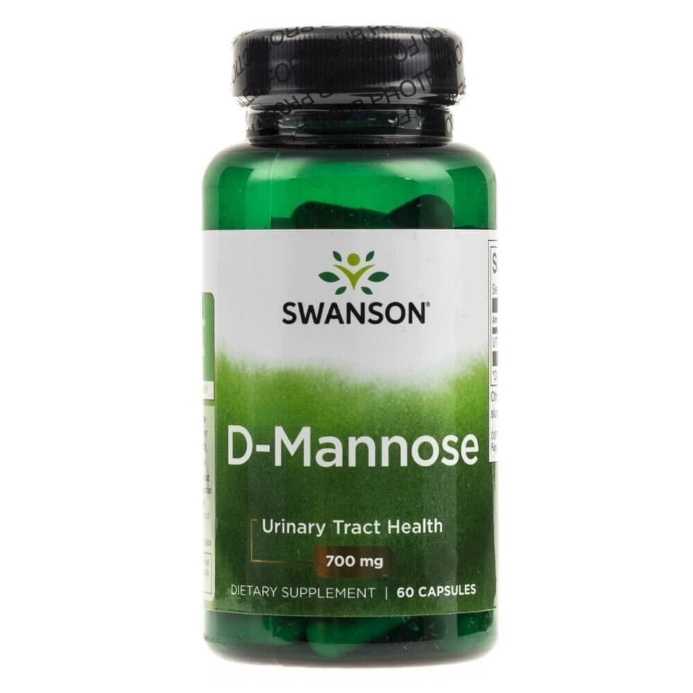 Supliment nutritiv D-Manoza, 60 Capsule, 700 mg, Swanson