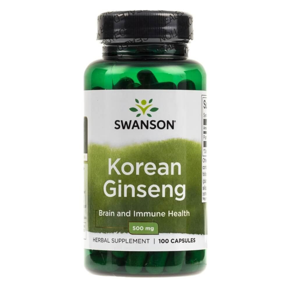 Supliment nutritiv Korean Ginseng, 500 mg, 100 capsule, Swanson