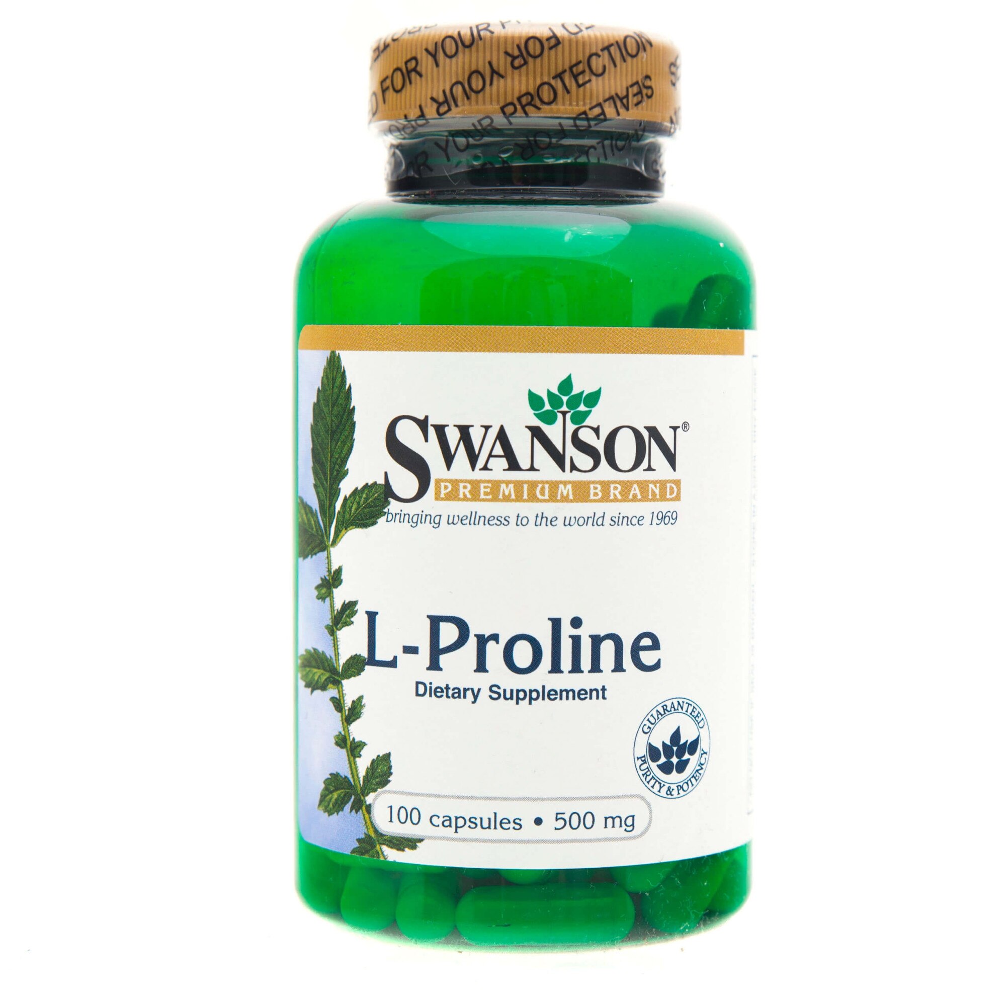 Supliment nutritiv L-Proline, 500 mg, 100 capsule, Swanson