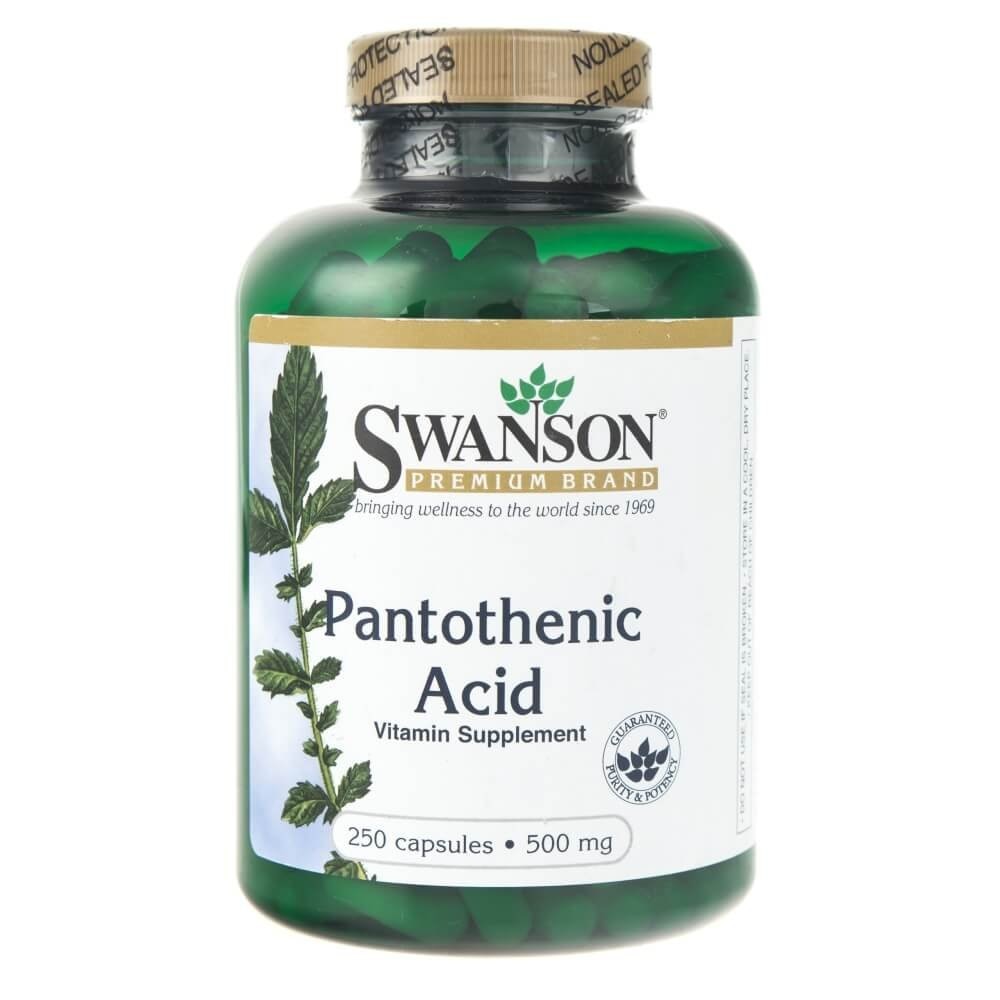 Supliment nutritiv acid pantotenic, 250 Capsule, 500 mg, Swanson