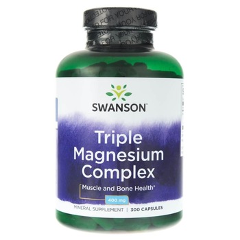 Swanson, Complex cu 3 forme de Magneziu, 300 capsule Swanson, Complex cu 3 forme de Magneziu, 300 capsule