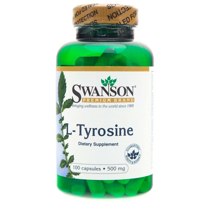 Supliment nutritiv L-Tyrosine, 500 mg, 100 capsule, Swanson