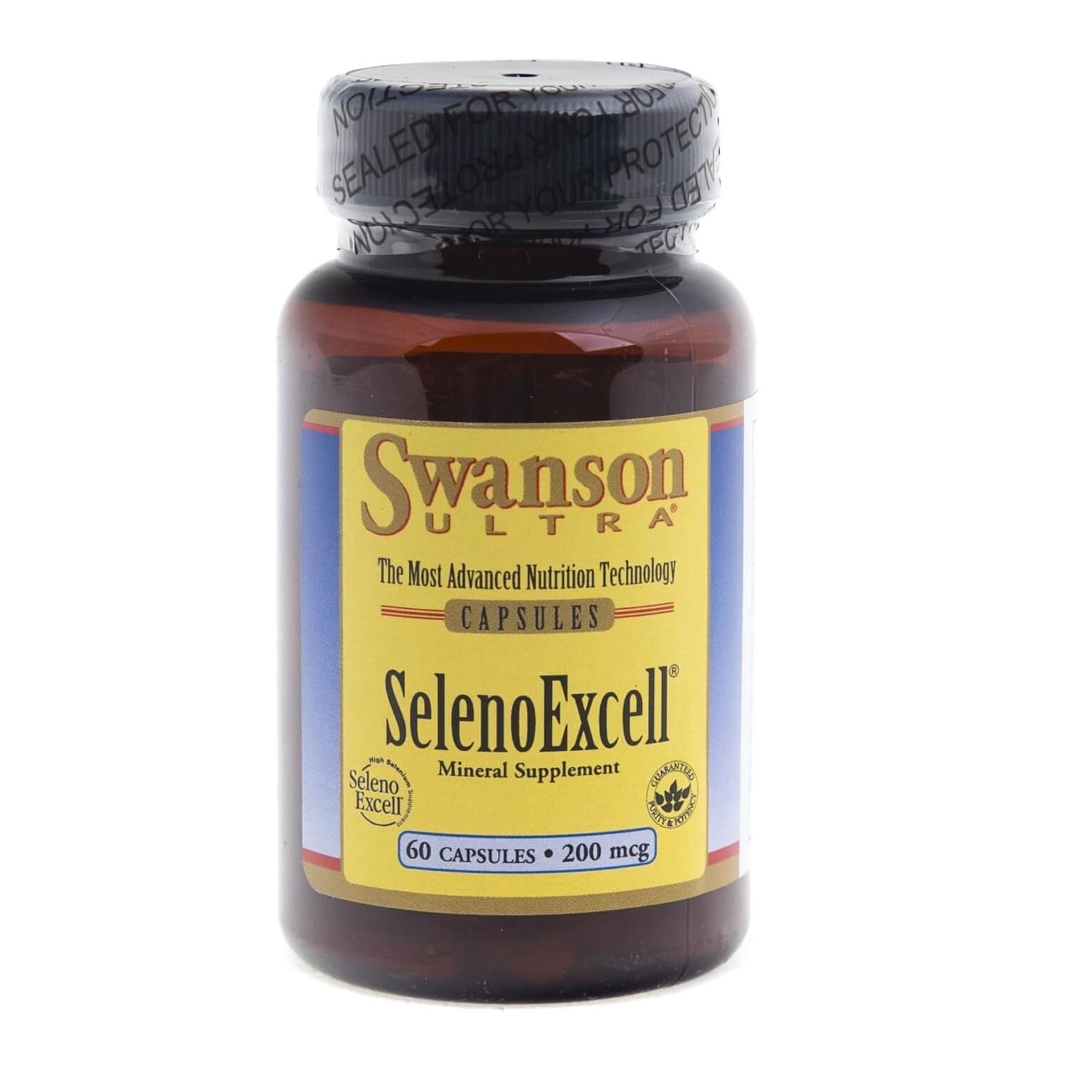 Supliment nutritiv Selenium SelenoExcell, 200 mg, 60 capsule, Swanson