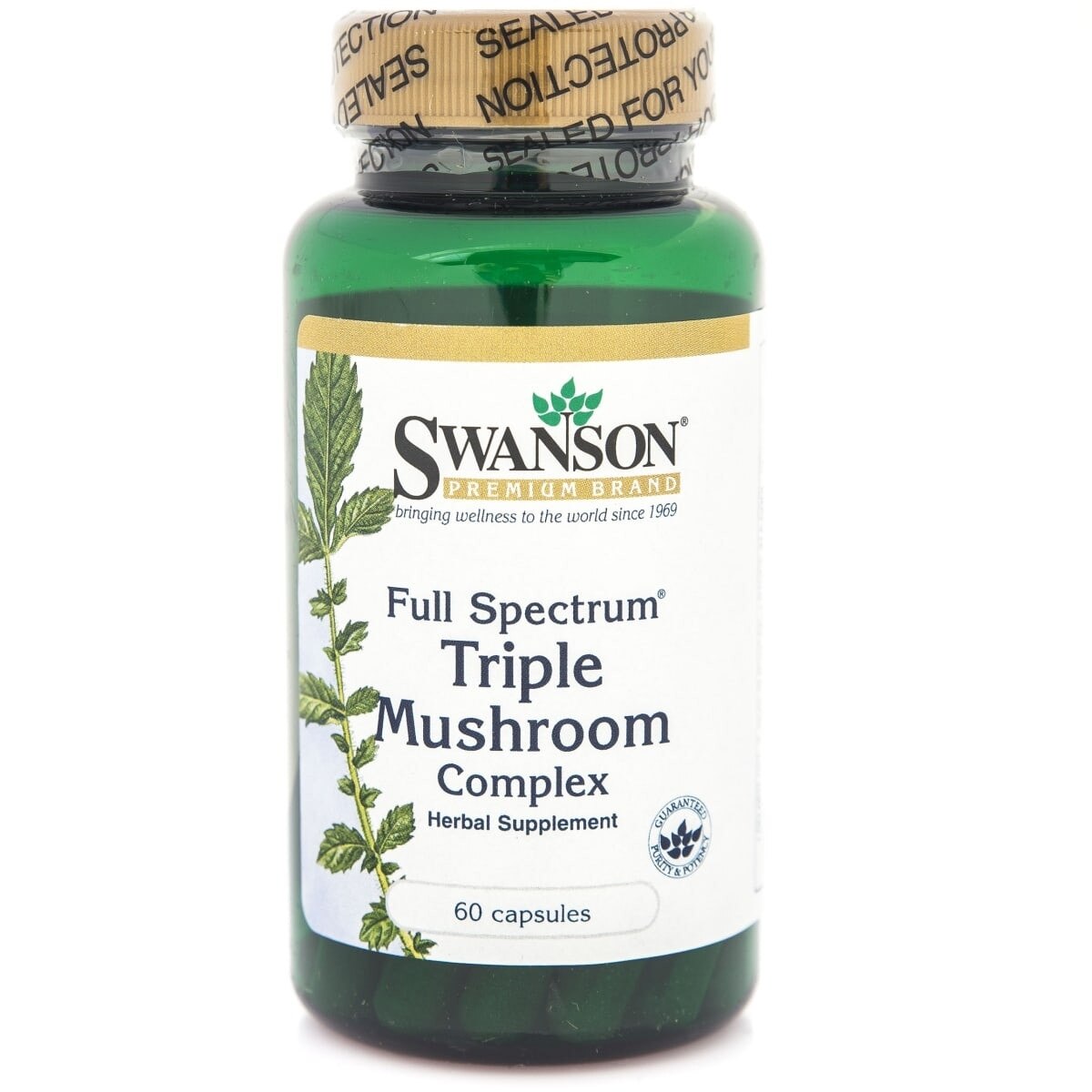 Suplimente nutritive Triple Mushroom Complex, Swanson, 60 capsule