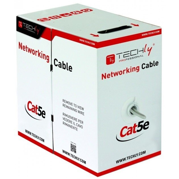 Cablu F/UTP Techly, Cat.5e, 305m, Negru