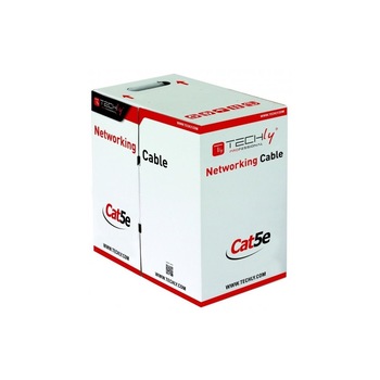 Cablu U/UTP Techly, Cat.5e, 305m, CCA, Gri Cablu U/UTP Techly, Cat.5e, 305m, CCA, Gri