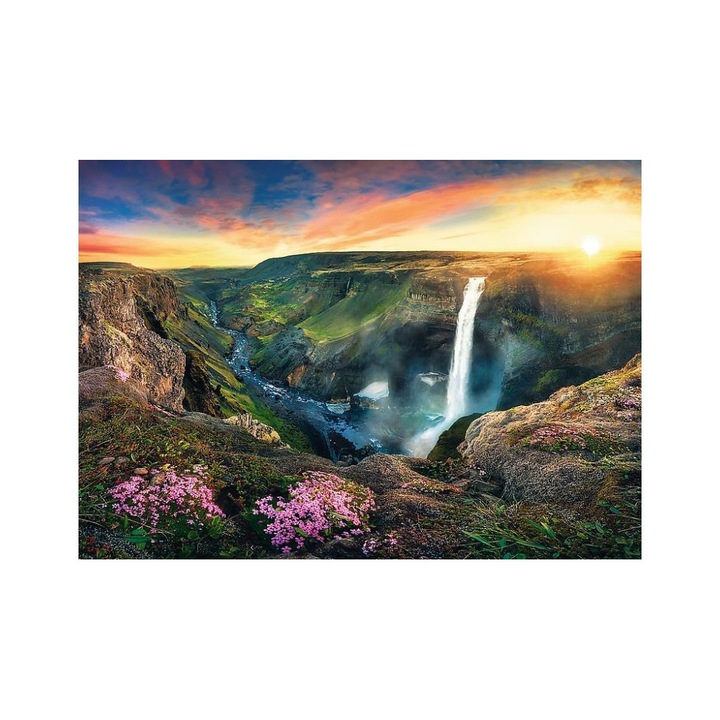 Trefl 2000 db-os puzzle - Haifoss vízesés, Izland (27091)