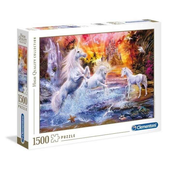 Clementoni panoráma puzzle 1500 db-os - Vad unikornisok