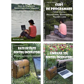Set de 4 Carti Programare Incepatori, Gabriel Braharu, colectia  Set de 4 Carti Programare Incepatori, Gabriel Braharu, colectia