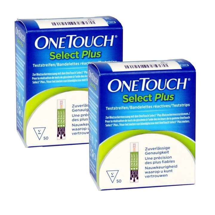 One Touch Plus Vérvizsgálat tesztek, 100 teszt + 100 steril tű tűszúráshoz