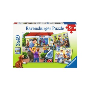 Ravensburger gyerek puzzle, Jégvarázs, 3 x 49 darab 