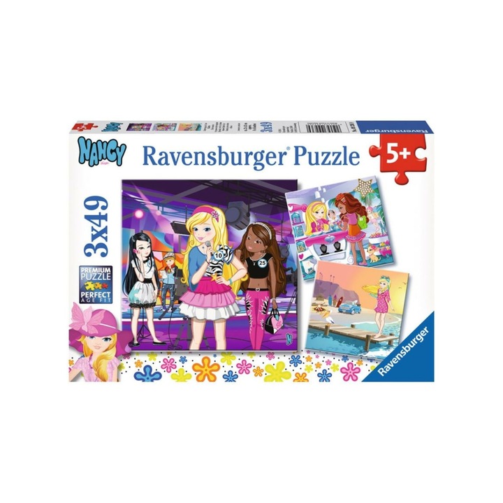 Ravensburger 3 x 49 db-os puzzle - Nancy és barátai (09236)
