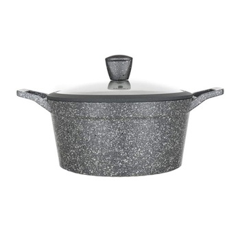 Oala BANQUET, aluminiu/granit capac sticla, 20 cm Oala BANQUET, aluminiu/granit capac sticla, 20 cm