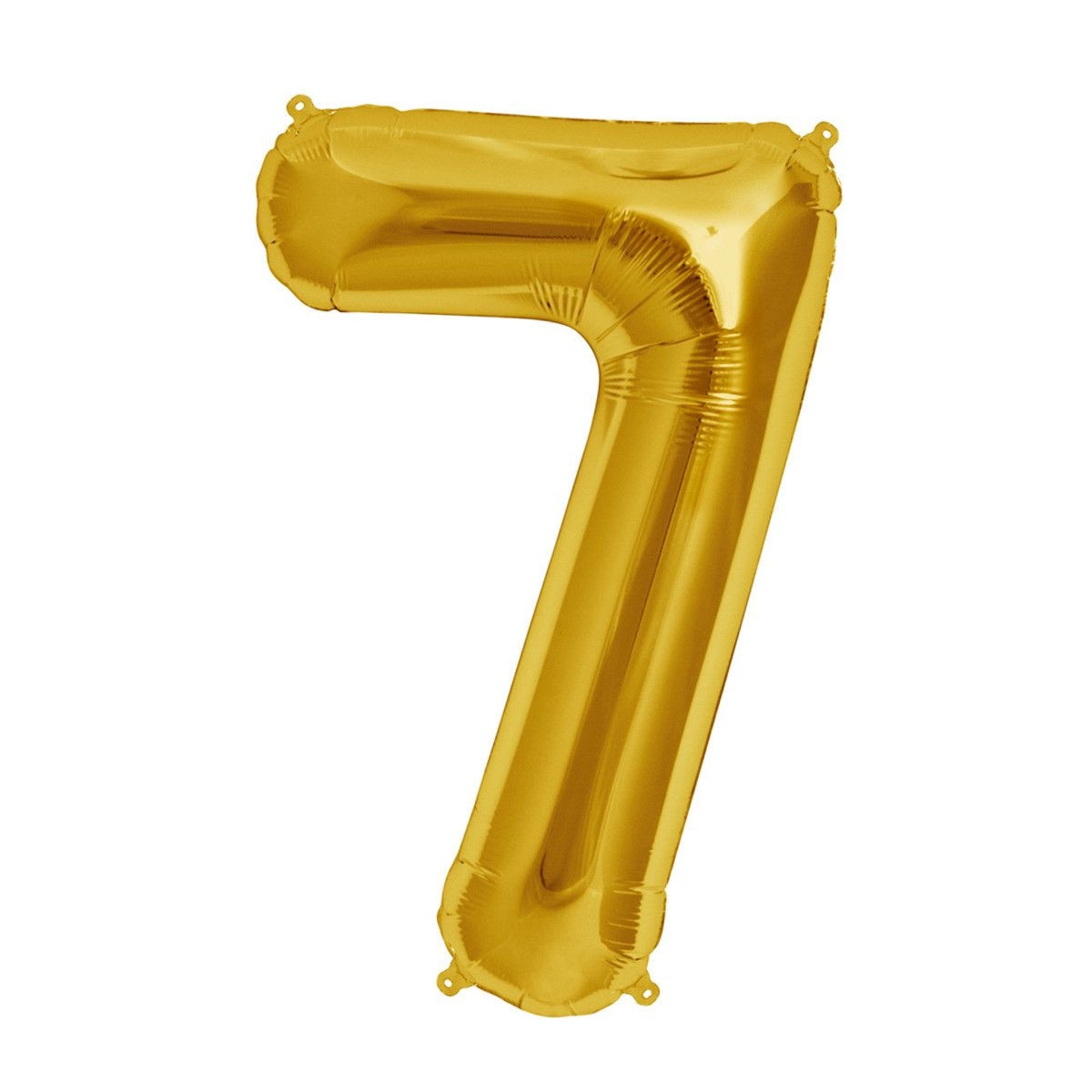 Balon folie, cifra 7, culoare auriu, 74 cm, 1 buc