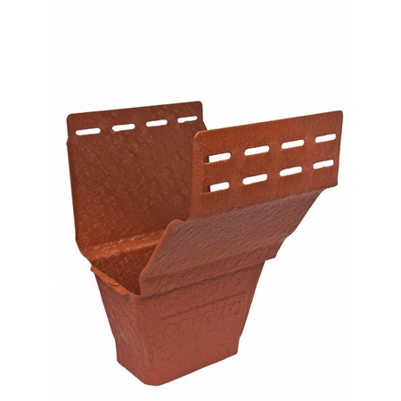 Racordul de jgheab rectangular- burlan, 100x80, caramiziu ral 8004 mat ...