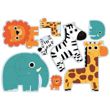 Puzzle progresiv, In jungla, Djeco Puzzle progresiv, In jungla, Djeco