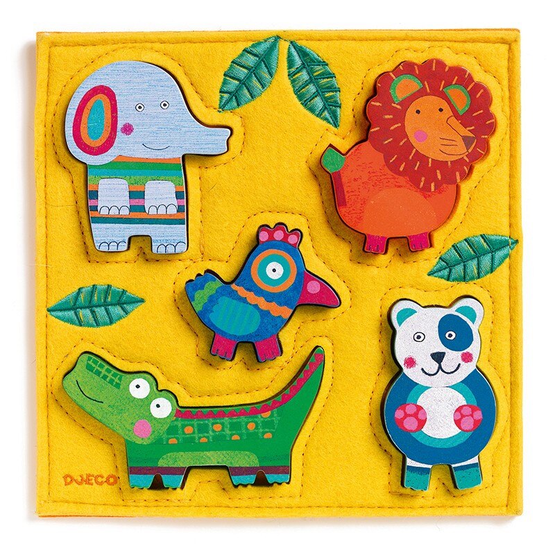 Puzzle lemn si fetru,25 piese,Jungla, Djeco