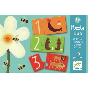 Puzzle duo,numere 20 piese,Djeco Puzzle duo,numere 20 piese,Djeco