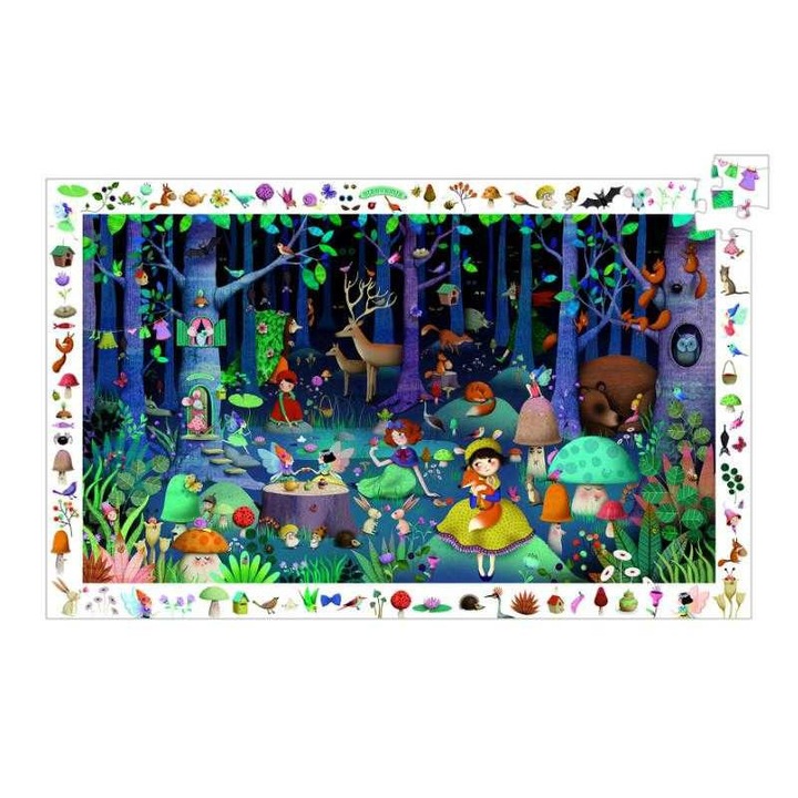 Puzzle observatie Padurea fermecata, Djeco