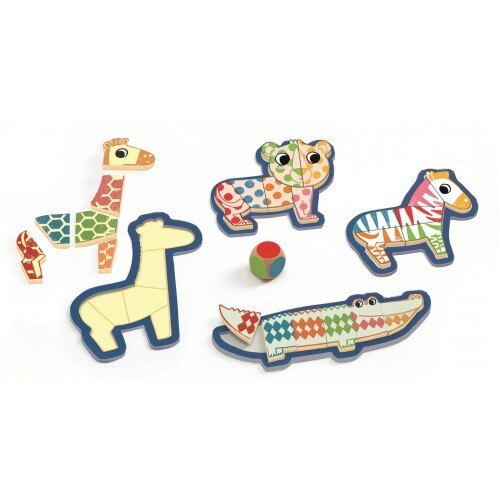 Puzzle din lemn bingonimo 28 piese,Djeco