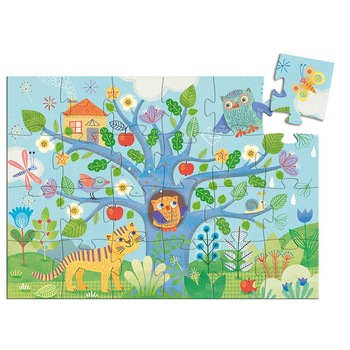 Puzzle Mama bufnita 24 piese, Djeco Puzzle Mama bufnita 24 piese, Djeco