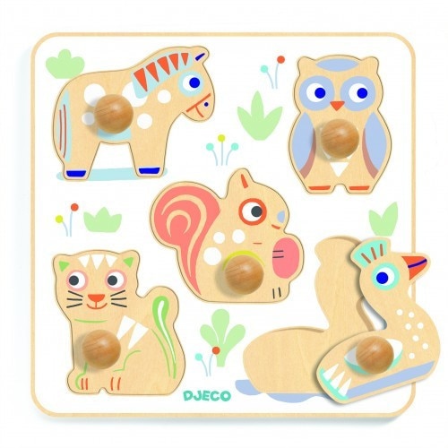 Puzzle lemn incastru 5 piese, Djeco