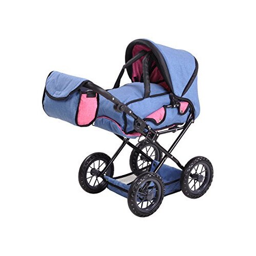 Carucior 2 in 1 pentru papusi Ruby Jeans Blue
