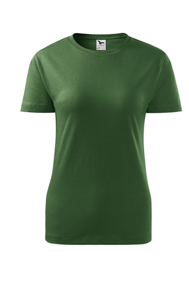 Tricou Malfini Basic dama, Verde sticla