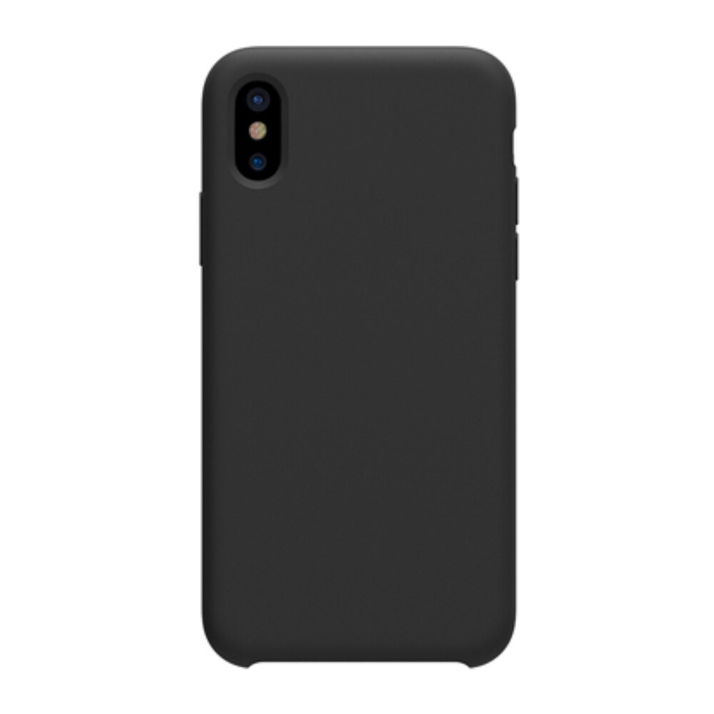 Husa din silicon mat cu interior de microfibra, Nillkin, pentru iPhone X, negru