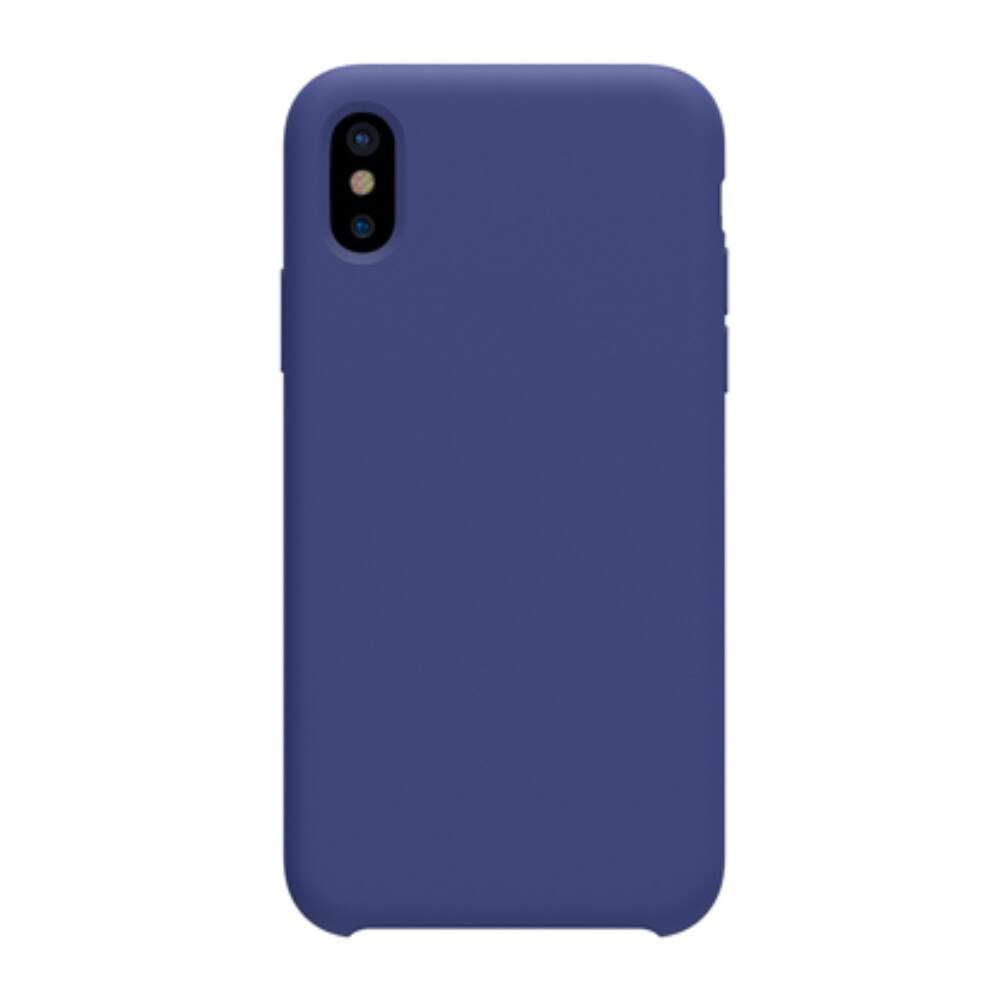 Husa din silicon mat cu interior de microfibra, Nillkin, pentru iPhone X, albastru