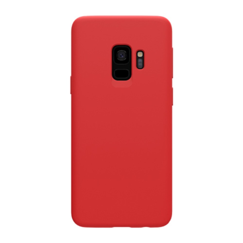 Husa din silicon mat cu interior de microfibra, Nillkin, pentru Samsung Galaxy S9, rosu