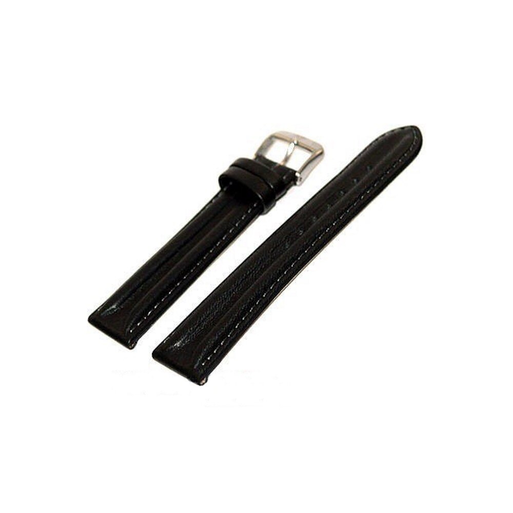 Curea de ceas Di-Modell Saddle Dakar 1270-10202, 20 mm, Negru, catarama argintie